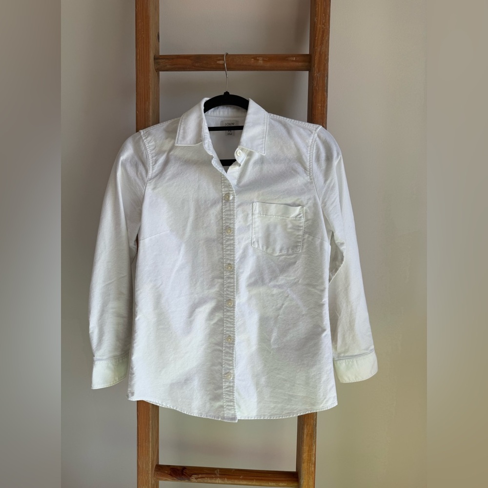 J.Crew Petite Oxford Button‑Down Shirt – PS (Petite Small)